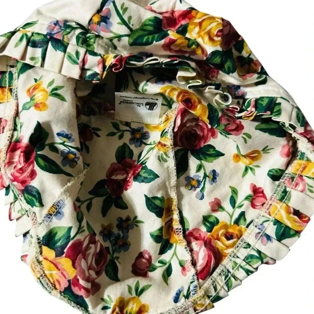 Longaberger vintage button floral  hat